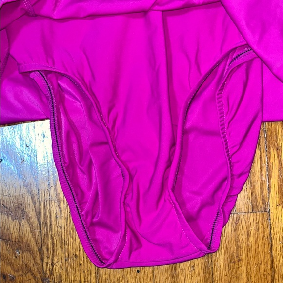 NWT Swim Solutions Tummy Control Fuchsia Swim Dress Size 8 - Picture 11 of 11